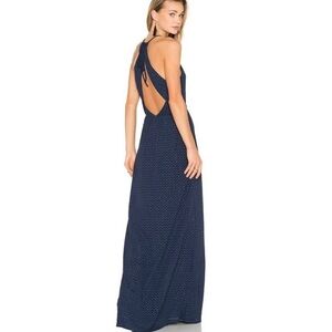 Maxi Dress Wedding Formal Sequins Blue Halter Revolve Size 12